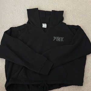 vs pink cropped hoodie